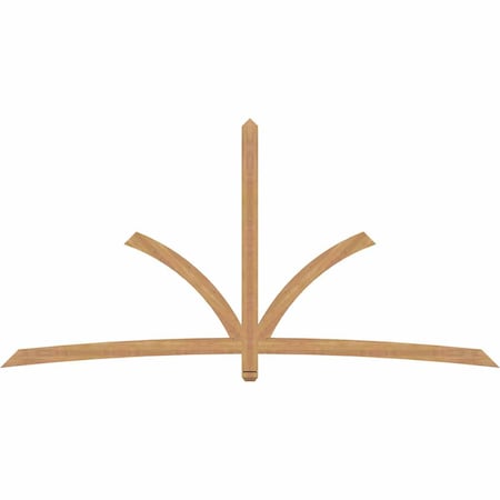 Ekena Millwork Davenport Timber Gable Bracket, Western Red Cedar, 108"W x 54"H x 1 1/2"D x 3 1/2"F, 12/12 Pitch GBW108X54X0204DAV00SWR